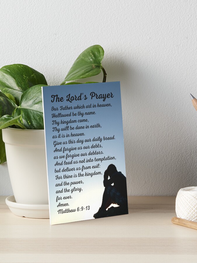 the-lord-s-prayer-matthew-6-9-13-kjv-art-board-print-for-sale-by-caregiverology-redbubble for Free Printable King James Version Printable The Lord S Prayer The Lord's Prayer: Matthew 6:9-13 KJV