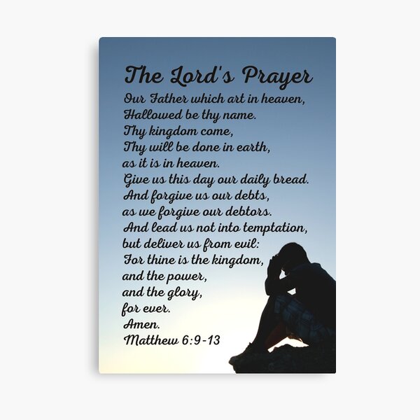 Matthew 6 9 13 Canvas Prints Redbubble