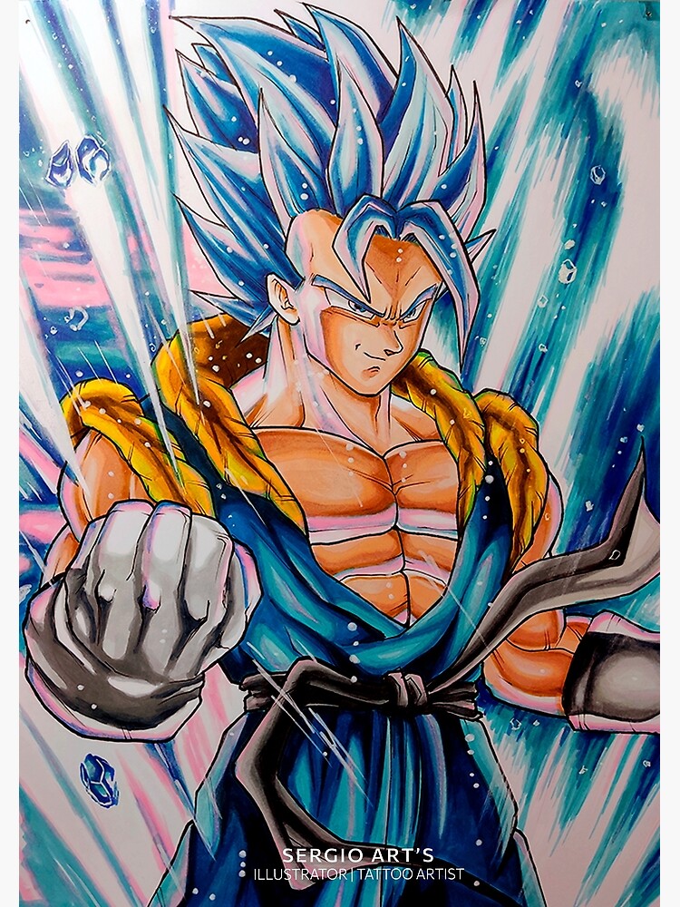 Gogeta Super Saiyan Blue DBS SSGB Art Board Print for Sale by