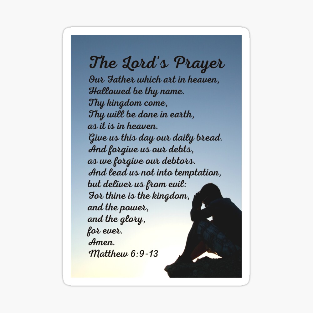 The Lord's Prayer: Matthew 6:9-13 KJV the-lord-s-prayer-matthew-6-9-13-kjv-art-board-print-for-sale-by-caregiverology-redbubble