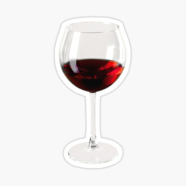 " glass of red wine" Sticker by artbyrosse | Redbubble