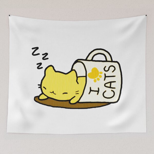 Aperçu de l'œuvre Bonne fête Meowentines, chat jaune, créée et vendue par Maculele.