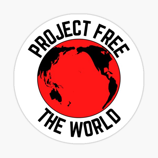 Free The World Logo Sticker