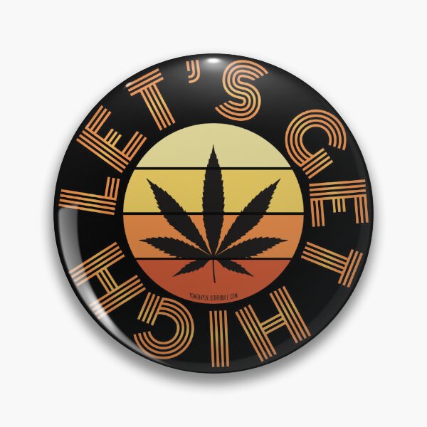 Item preview, Retro Vintage Sunset Orange Pot leaf-Let’s get high designed and sold by YomeHayin.