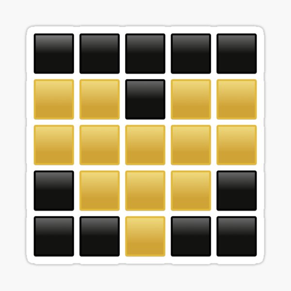 "[ios dark] yellow wordle heart" Sticker for Sale by maoshmellow