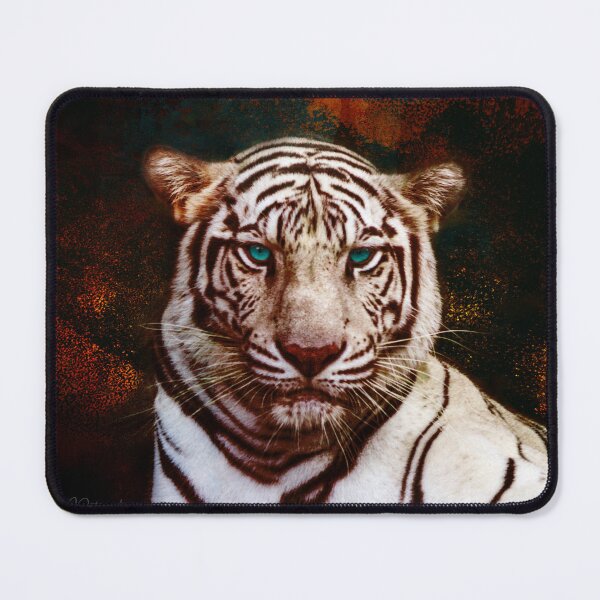 Item preview, Contemporary Blue Eye White TIger Animal Wildlife Photo Art Matted Picture A056 designed and sold by byNicol.