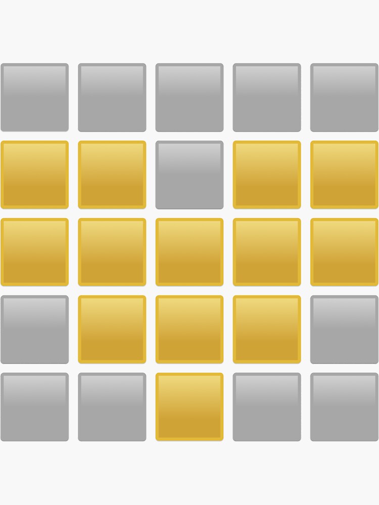 "[ios light] yellow wordle heart" Sticker for Sale by maoshmellow