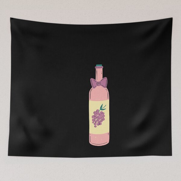 Item preview,  cute pink wine bottle designed and sold by artbyrosse.