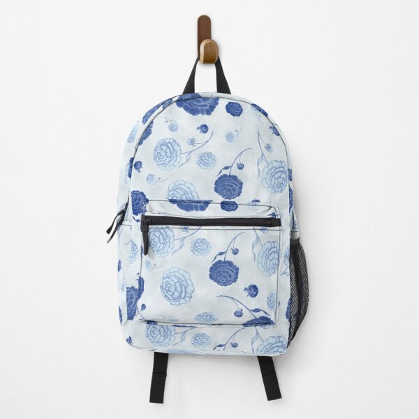 Item preview, Blue flowers, dusty blue clouds. designed and sold by AnaGuziiArt.