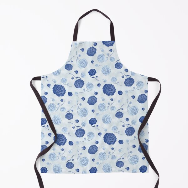 Item preview, Blue flowers, dusty blue clouds. designed and sold by AnaGuziiArt.