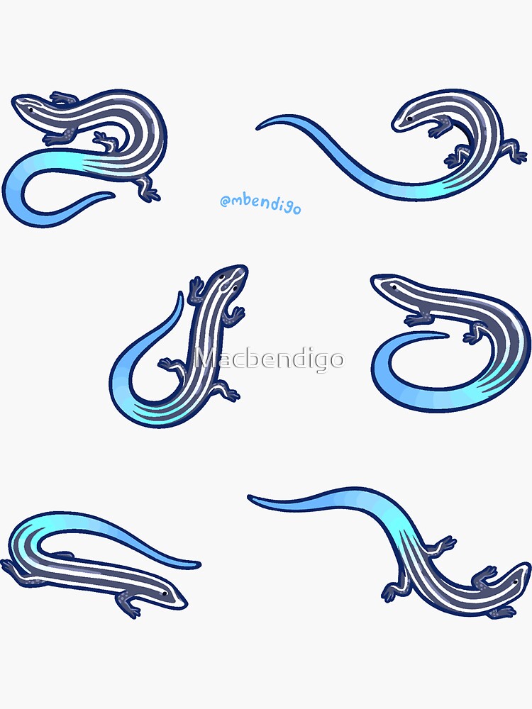 Thumbnail 3 of 3, Sticker, Blue Tail designed and sold by Macbendigo.
