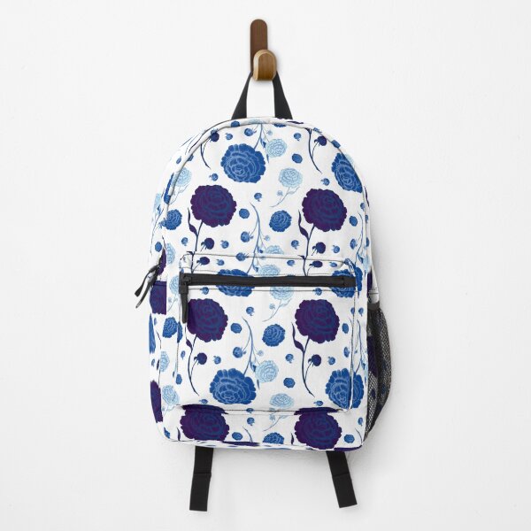 Item preview, Blue flowers, dusty blue clouds. designed and sold by AnaGuziiArt.
