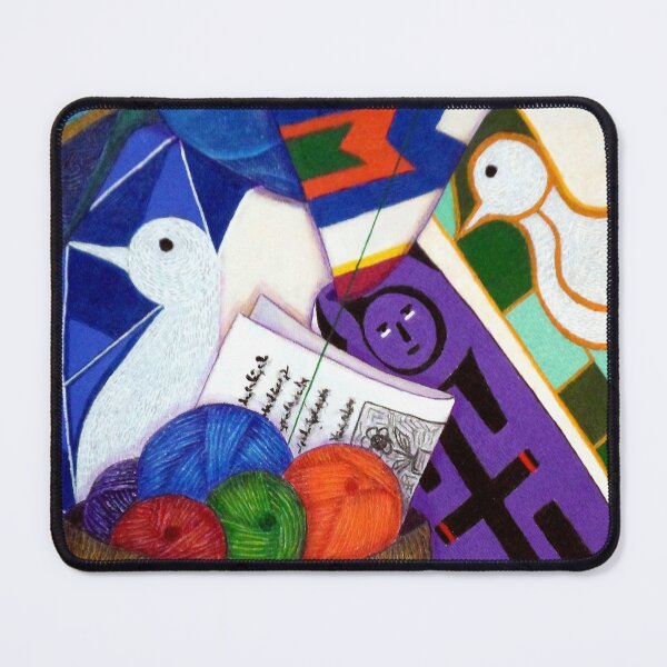 Item preview, The embroidered doves designed and sold by Madalena Lobao-Tello.
