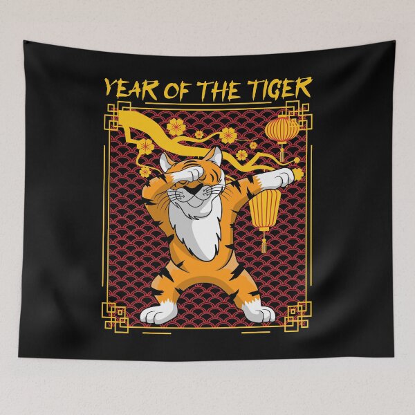 Item preview, Chinese new year of the tiger china dabbing tiger chinese pattern 2022 designed and sold by teeartforyou.