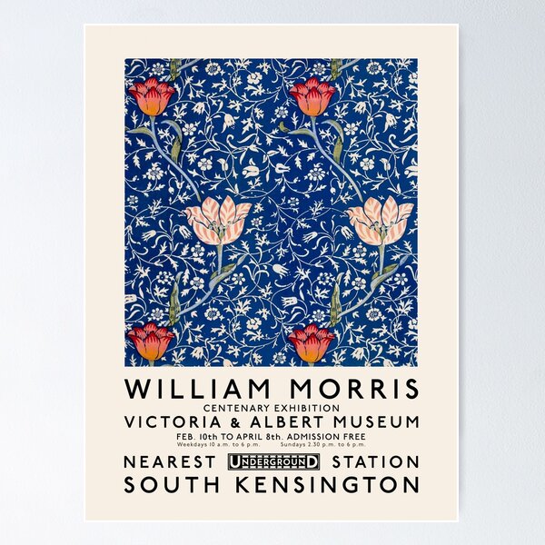 Aperçu de l'œuvre Motif de fleurs William Morris Medway créée et vendue par TheColorFlow.