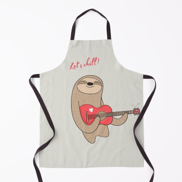 Item preview, Let's chill! lazy sloth T-shirt, Guitar playing sloth T-shirt, Let's chill! T-shirt, funny cute sloth T-shirt designed and sold by DianaN22.