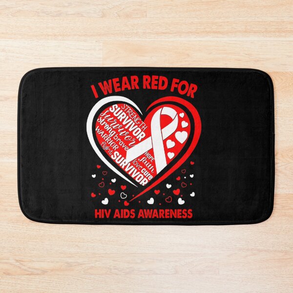 Item preview, I Wear Red For Hiv Aids Survivor Heart Ribbon designed and sold by heppenp.