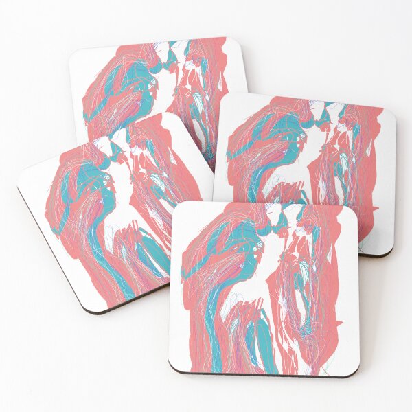 Item preview, Blue, white, coral silhouette (white background) designed and sold by MentaLee.