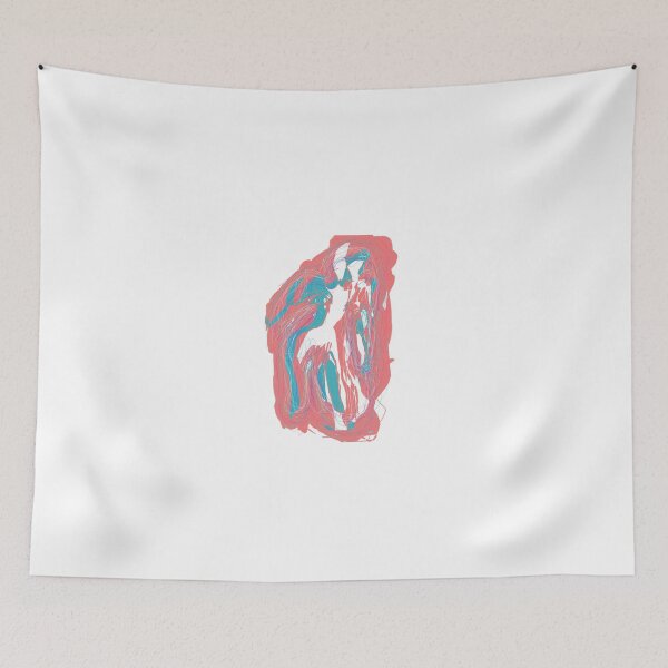Item preview, Blue, white, coral silhouette (white background) designed and sold by MentaLee.