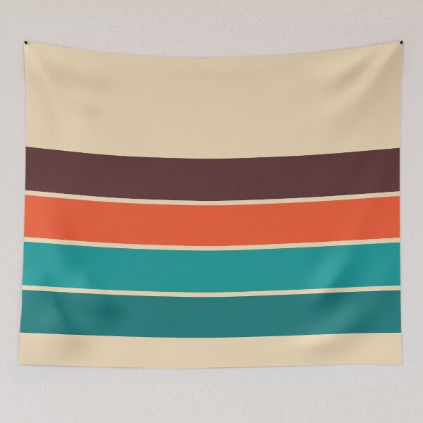 Item preview, Adorable 70s Vintage Retro Stripes in Rich Earthy Tones designed and sold by Deutschic.