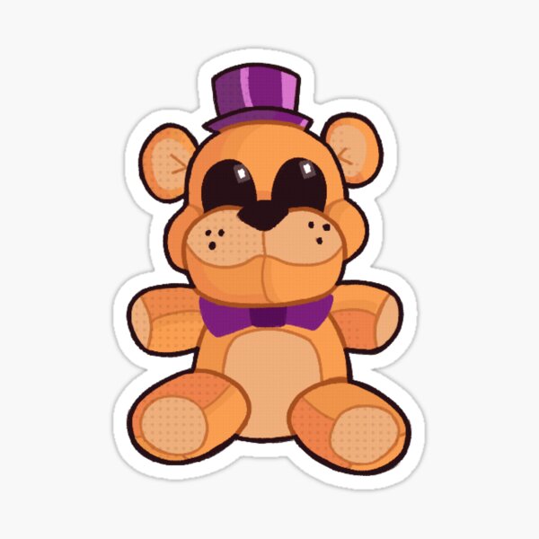 Impression rigide for Sale avec l'œuvre « FNAF Foxy en peluche Sticker » de  l'artiste Nimble-Designs