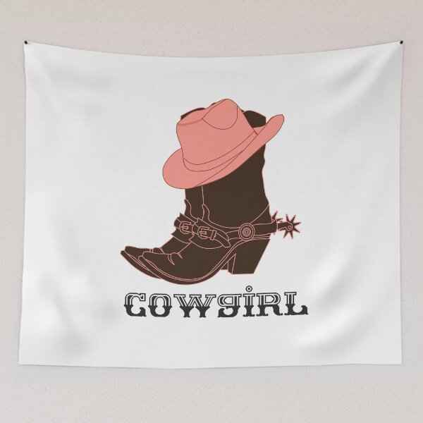 Item preview, Cowgirl Boots and Cowboy Hat - Retro Cowgirl designed and sold by Back To The 80s.