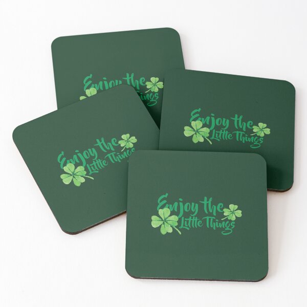 Item preview, Enjoy the little things Four leaf Clovers St. Patrick's Day St. Patty's Day designed and sold by Solidarityandco.