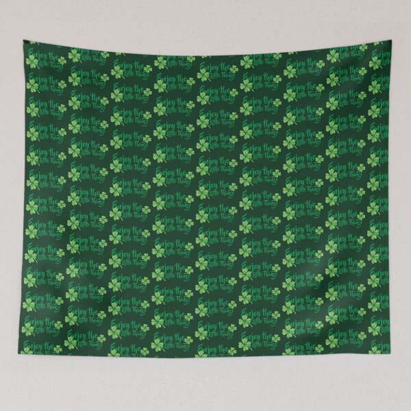 Item preview, Enjoy the little things Four leaf Clovers St. Patrick's Day St. Patty's Day designed and sold by Solidarityandco.