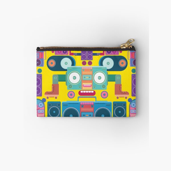 Item preview, funny and cute vector boombox face pattern designed and sold by singpentinkhepi.