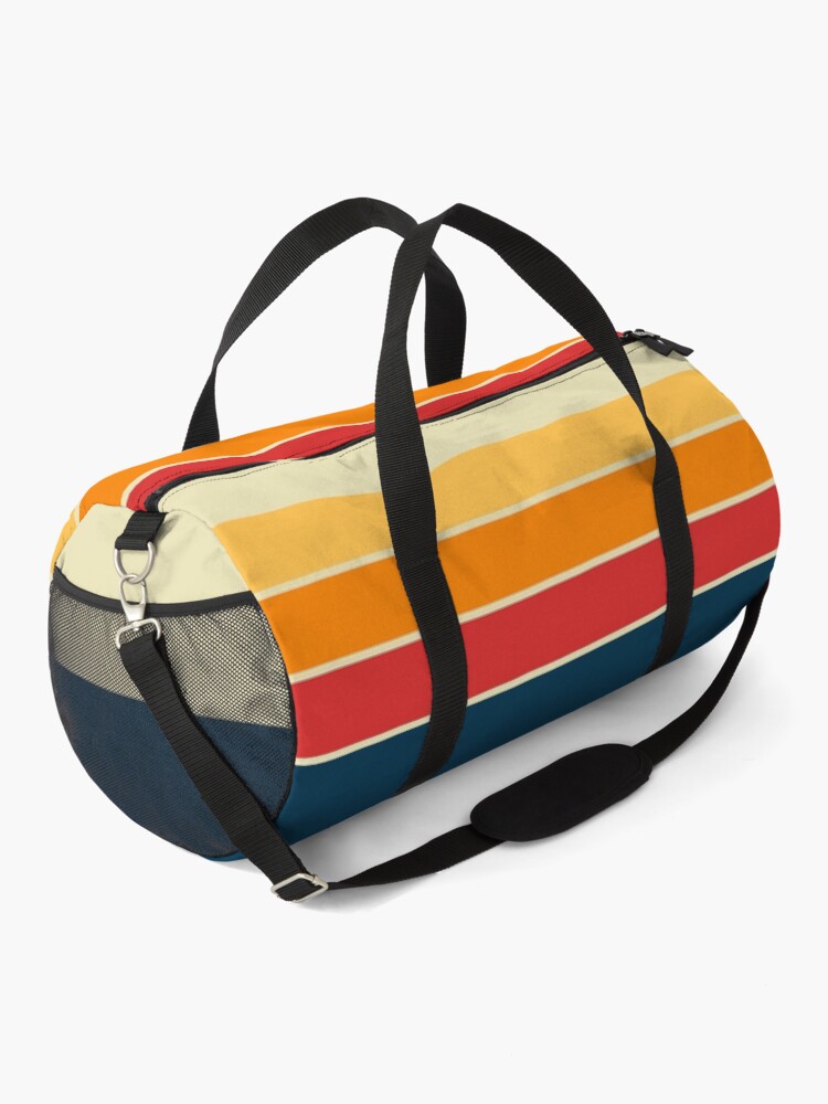 Thumbnail 2 of 3, Duffle Bag, Norwegian 70s Vintage Retro Stripes designed and sold by Deutschic.