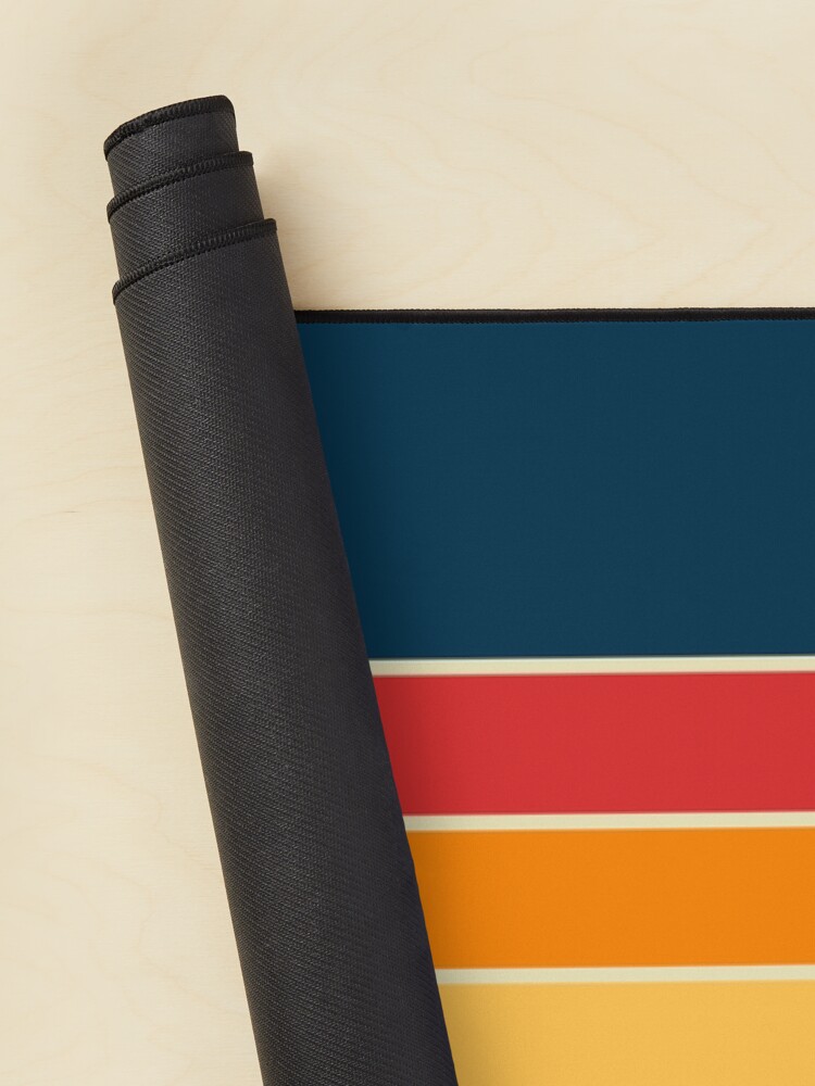 Thumbnail 2 of 5, Mouse Pad, Norwegian 70s Vintage Retro Stripes designed and sold by Deutschic.