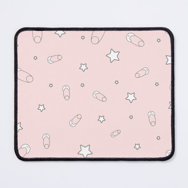 Item preview, Pink baby diaper safety pins and stars pattern designed and sold by TheWalnut.