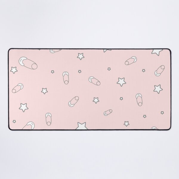 Item preview, Pink baby diaper safety pins and stars pattern designed and sold by TheWalnut.