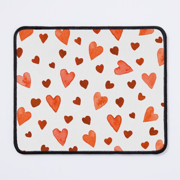 Item preview, Coral Watercolor Hearts on White Background designed and sold by AnkasArtz.