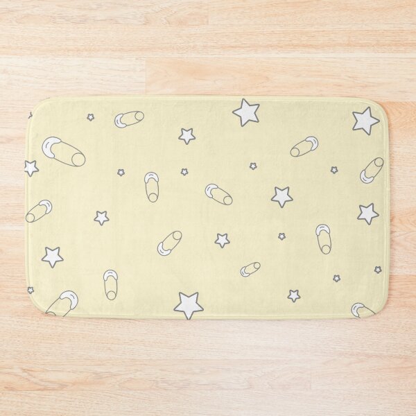 Item preview, Light yellow baby diaper safety pins and stars pattern designed and sold by TheWalnut.