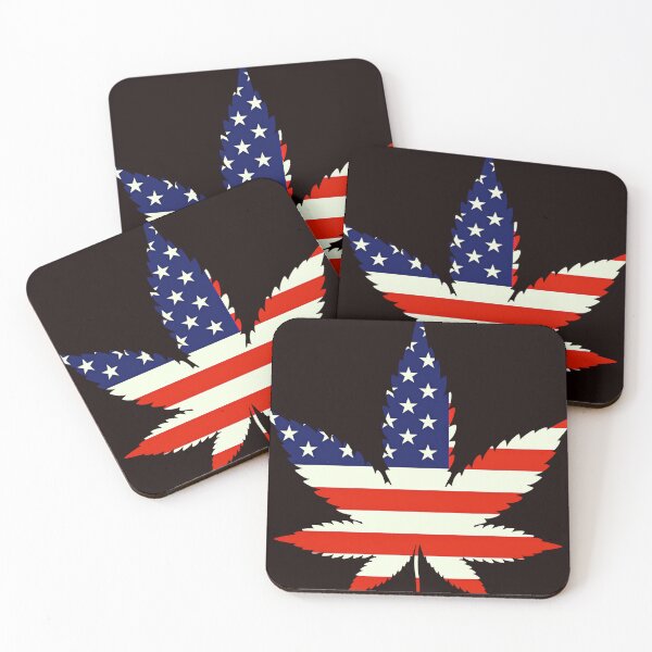 Aperçu de l'œuvre DRAPEAU AMERICAIN STONER Cannatees créée et vendue par jmed70.