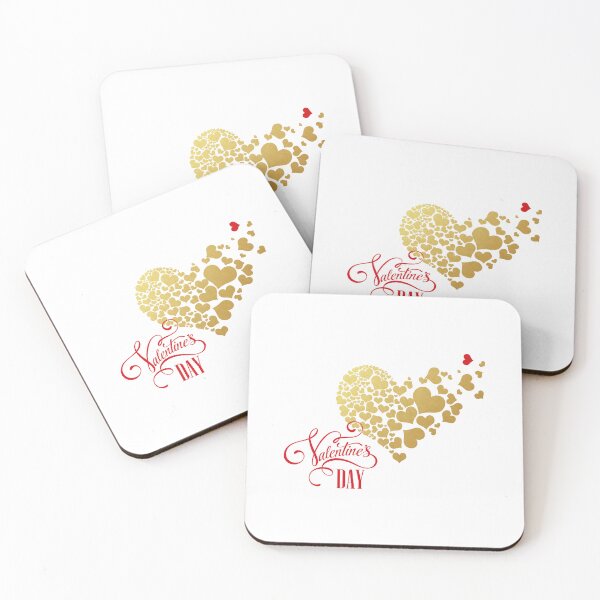 Item preview, “Valentine’s Day” with Golden-like Hearts (on White) designed and sold by PawsitiveMum.
