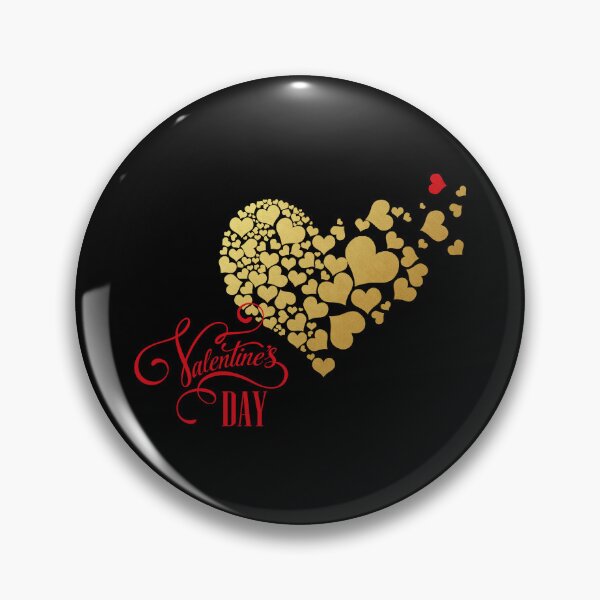 Item preview, “Valentine’s Day” with Golden-like Hearts (on Black) designed and sold by PawsitiveMum.