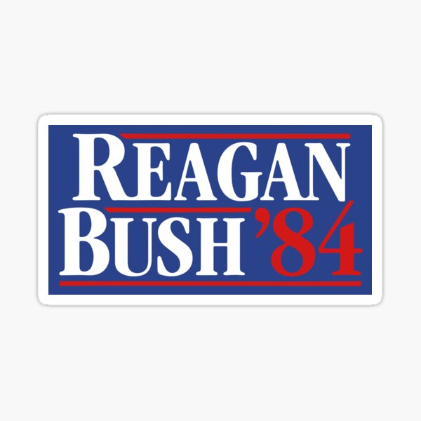 The Reagan Campaign (Ronald Reagan 1984 US Election campaign logo - Blue) Sticker