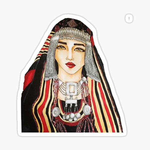 Yemeni woman Illustration Sticker