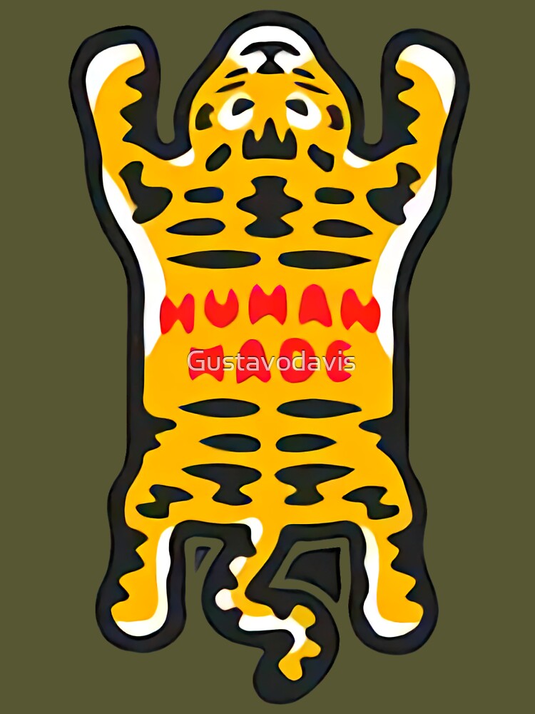 Small human made tiger rug