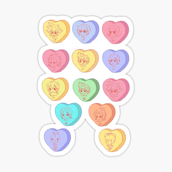 Vista previa del artículo con la obra «Caramelos de corazones del reino», diseñado y vendido por rabbitaddict.