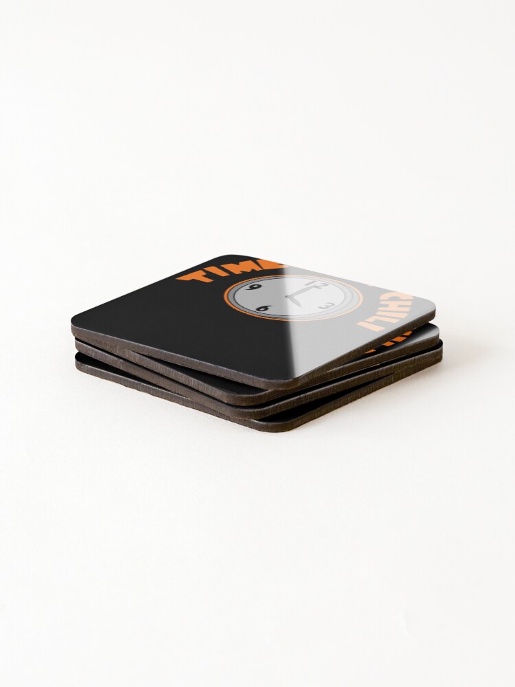 Thumbnail 4 of 5, Coasters (Set of 4), Time for Chili (Orange) [Roufxis-Rb] designed and sold by RoufXis.