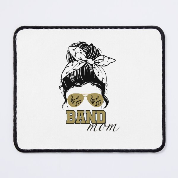 Item preview, Band Mom Messy Bun Black and Gold designed and sold by ItsaMomThingLLC.