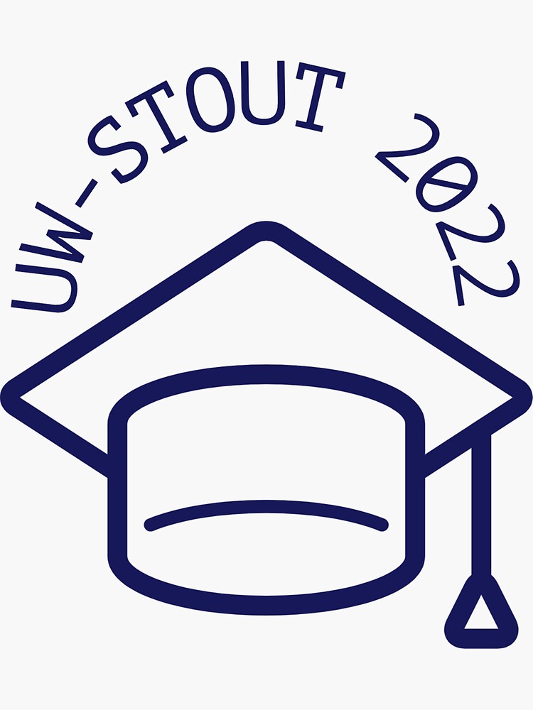 "UWStout Graduate" Sticker for Sale by m25art Redbubble