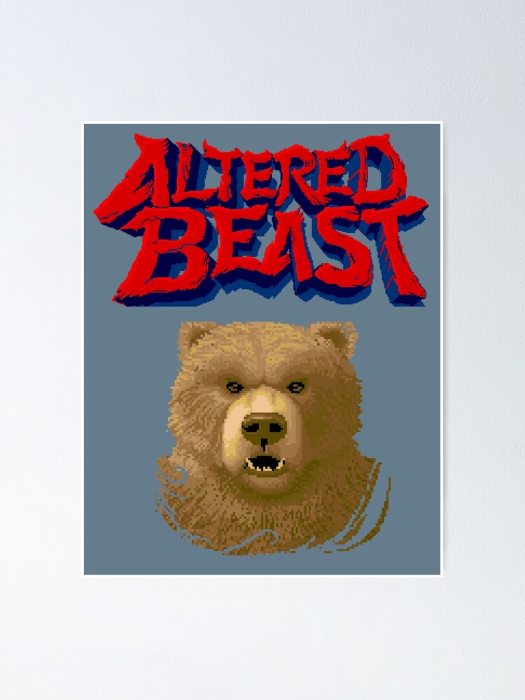 "Altered Beast Bear" Poster by pixeltogs | Redbubble