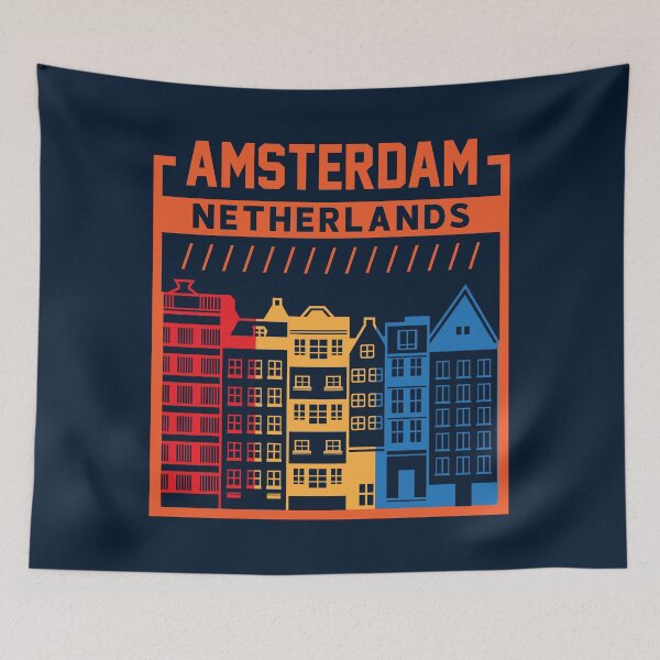 Item preview, Amsterdam Colorful Houses designed and sold by KrisSidDesigns.