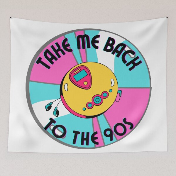 Item preview, Colorful Take Me Back To The 90s Discman And CD retro design designed and sold by Cora Gregory.