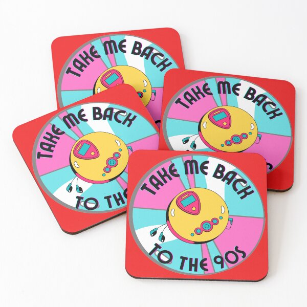 Item preview, Colorful Take Me Back To The 90s Discman And CD retro design red version designed and sold by Cora Gregory.