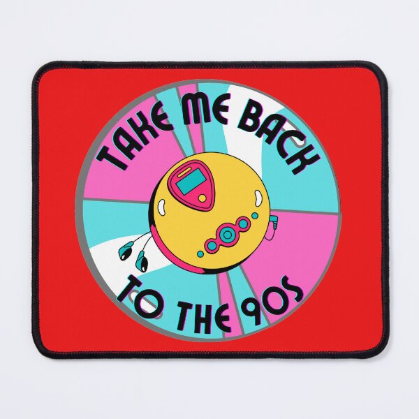 Item preview, Colorful Take Me Back To The 90s Discman And CD retro design red version designed and sold by Cora Gregory.